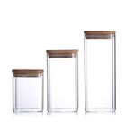 Tarro de la especia del vidrio de Borosilicate de los contenedores de almacenamiento 30ml de la comida con las tapas de bambú