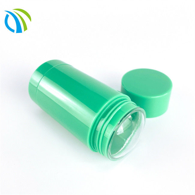 Óvalo blanco plástico verde de la tapa 15ml de los envases 4.5g del protector labial 0.15oz