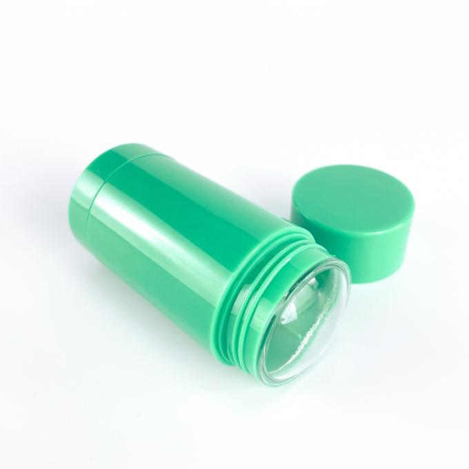 plástico del verde 30ml alrededor de la forma vacía de encargo de la bala del tubo de la barra de labios del envase del protector labial