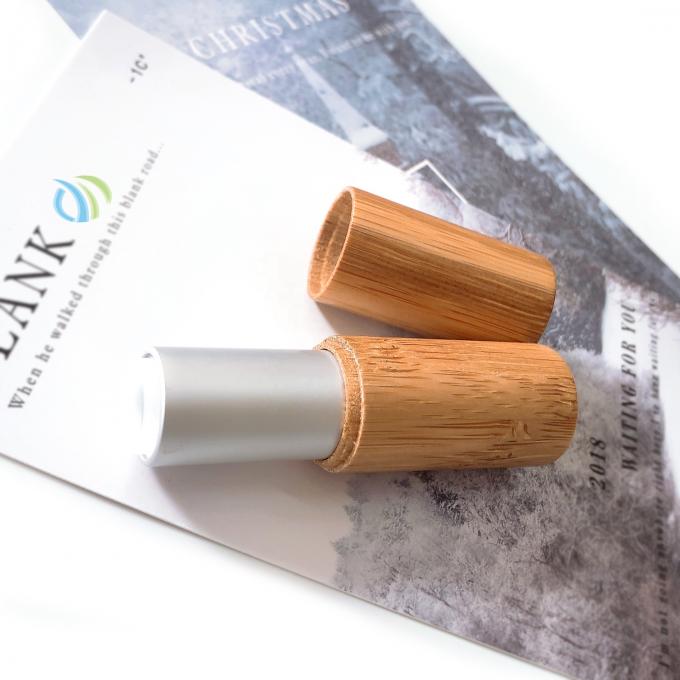 envase cosmético profesional de bambú del protector labial 10ml hecho en China
